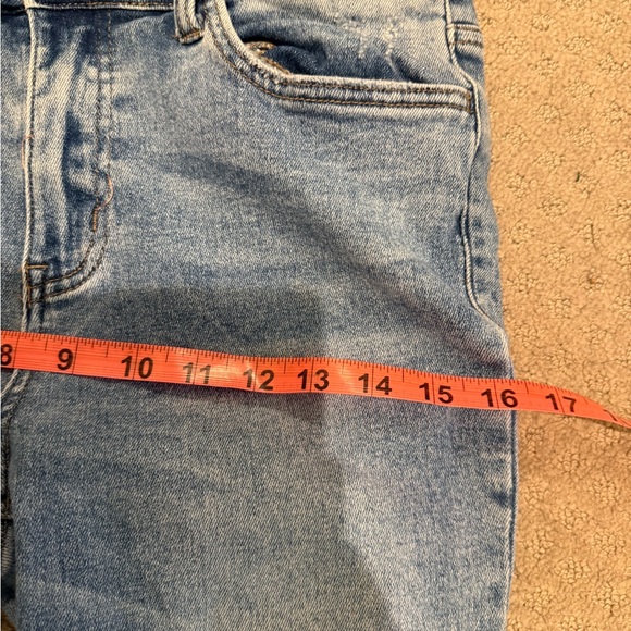 Vervet Blue High Rise Distressed Raw Hem Skinny Ankle Denim Jeans 29 MRSP $64 - Picture 9 of 11